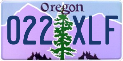 OR license plate 022XLF