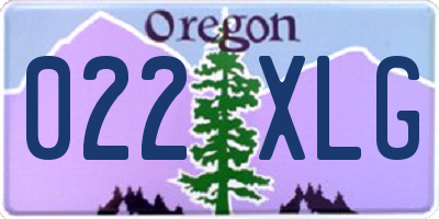 OR license plate 022XLG