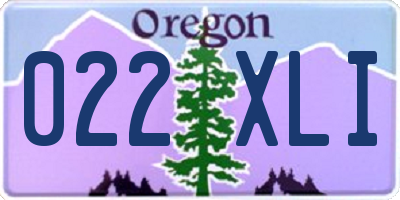 OR license plate 022XLI