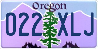OR license plate 022XLJ