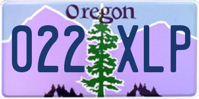 OR license plate 022XLP