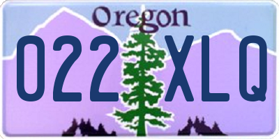 OR license plate 022XLQ