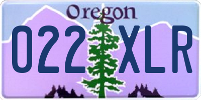 OR license plate 022XLR