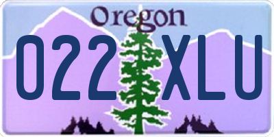 OR license plate 022XLU