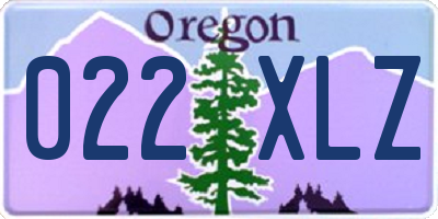 OR license plate 022XLZ