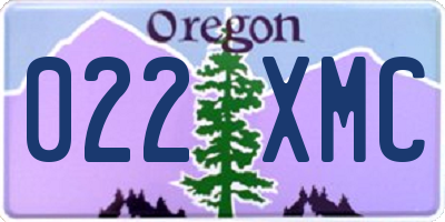 OR license plate 022XMC