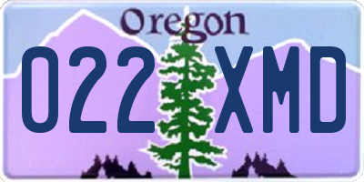 OR license plate 022XMD