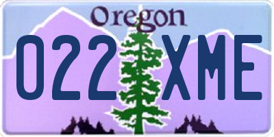 OR license plate 022XME