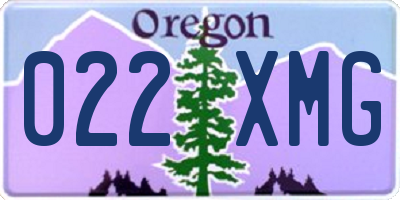 OR license plate 022XMG