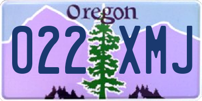 OR license plate 022XMJ