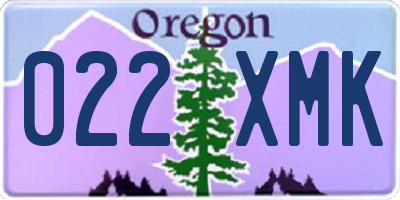 OR license plate 022XMK