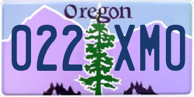OR license plate 022XMO