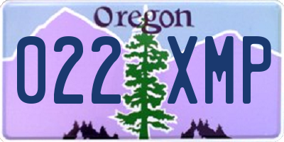 OR license plate 022XMP