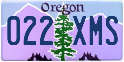 OR license plate 022XMS