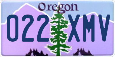 OR license plate 022XMV