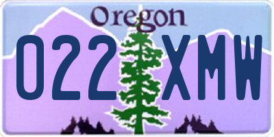 OR license plate 022XMW
