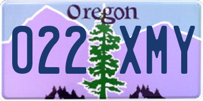 OR license plate 022XMY