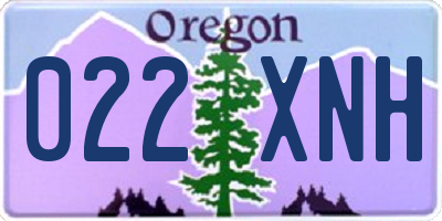 OR license plate 022XNH