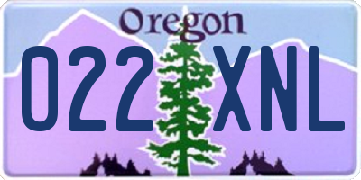 OR license plate 022XNL
