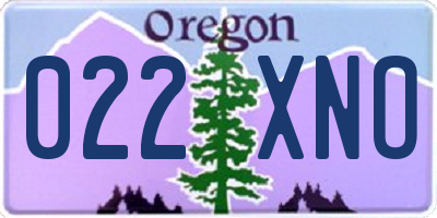 OR license plate 022XNO