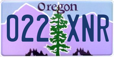 OR license plate 022XNR