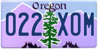 OR license plate 022XOM