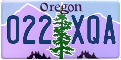 OR license plate 022XQA
