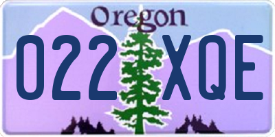 OR license plate 022XQE