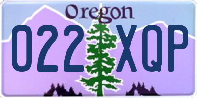 OR license plate 022XQP