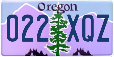 OR license plate 022XQZ