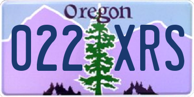 OR license plate 022XRS