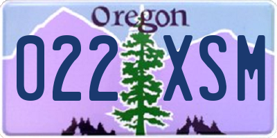 OR license plate 022XSM