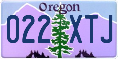 OR license plate 022XTJ