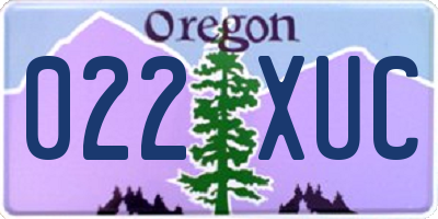 OR license plate 022XUC
