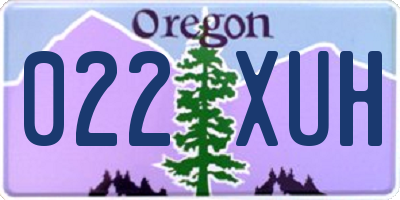 OR license plate 022XUH