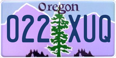 OR license plate 022XUQ