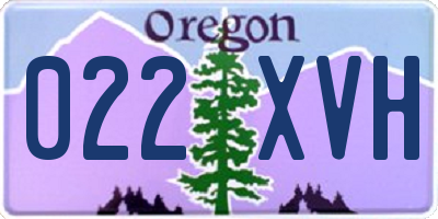 OR license plate 022XVH