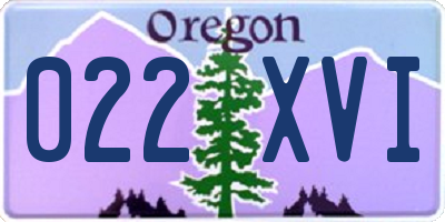 OR license plate 022XVI
