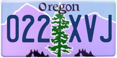 OR license plate 022XVJ