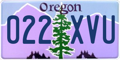 OR license plate 022XVU