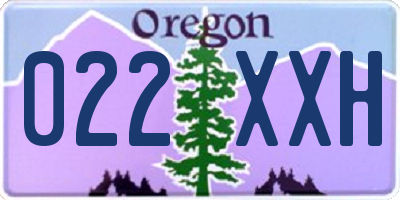 OR license plate 022XXH