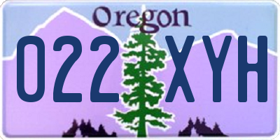 OR license plate 022XYH