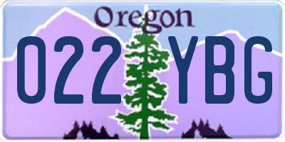 OR license plate 022YBG