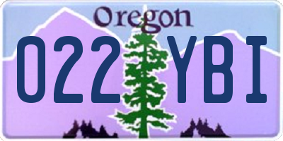 OR license plate 022YBI