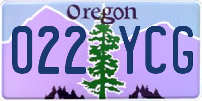 OR license plate 022YCG