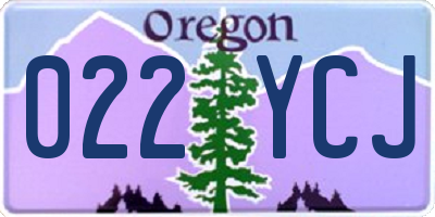 OR license plate 022YCJ