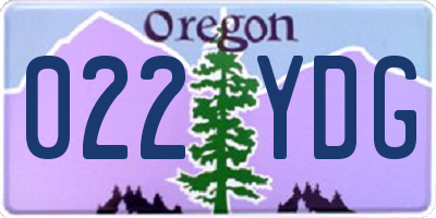 OR license plate 022YDG