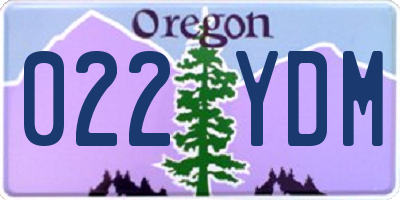 OR license plate 022YDM