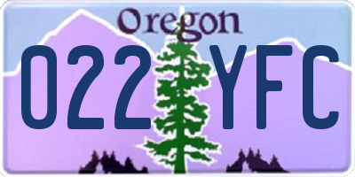 OR license plate 022YFC