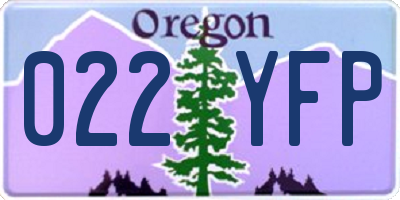 OR license plate 022YFP